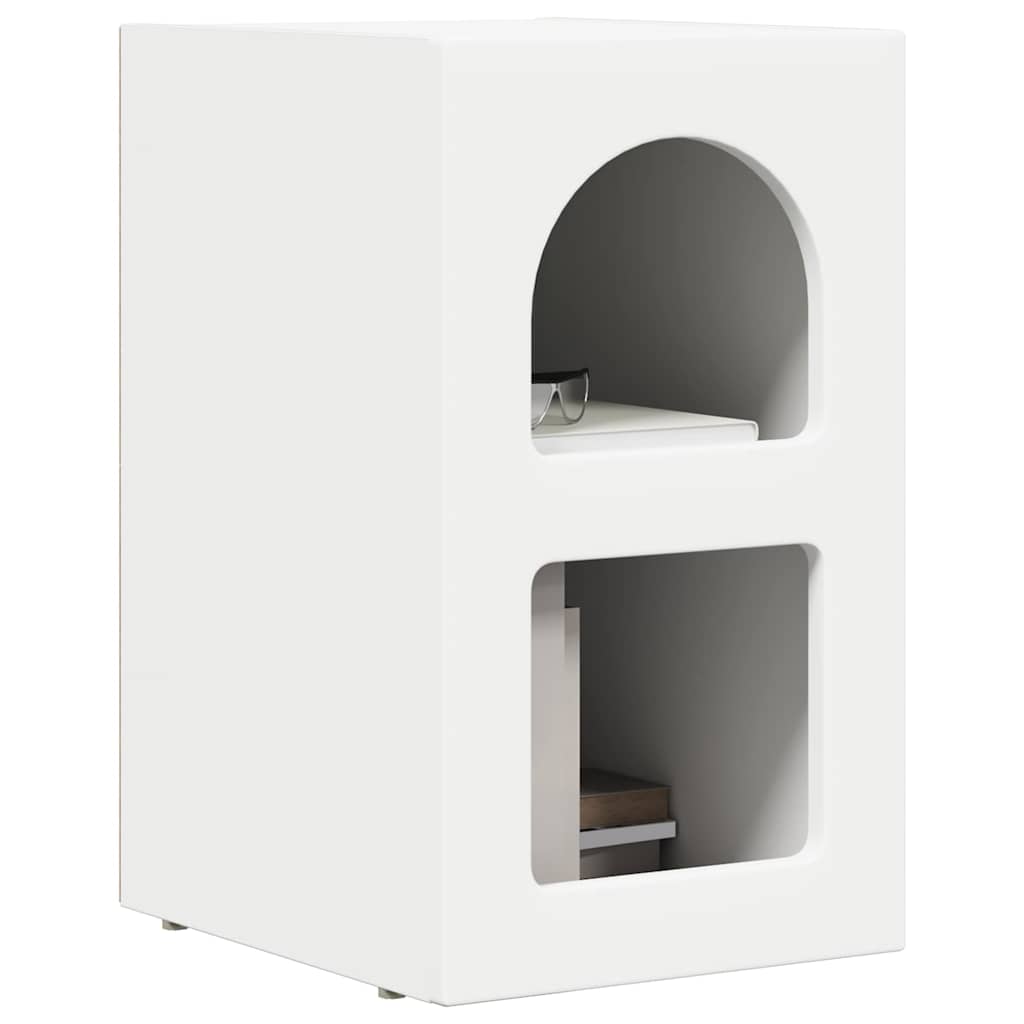 vidaXL Nachtkastje 2 pcs Wit 29,5 x 35 x 50 cm Bewerkt hout