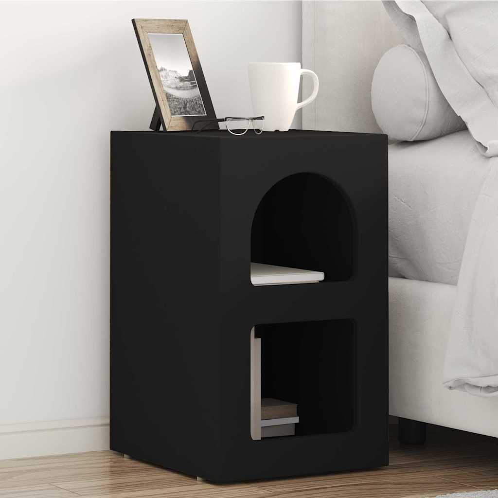 vidaXL Nachtkastje 2 pcs Wit 29,5 x 35 x 50 cm Bewerkt hout