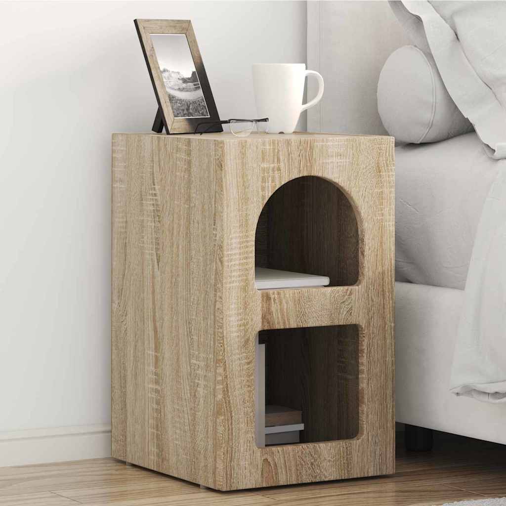 vidaXL Nachtkastje 2 pcs Wit 29,5 x 35 x 50 cm Bewerkt hout