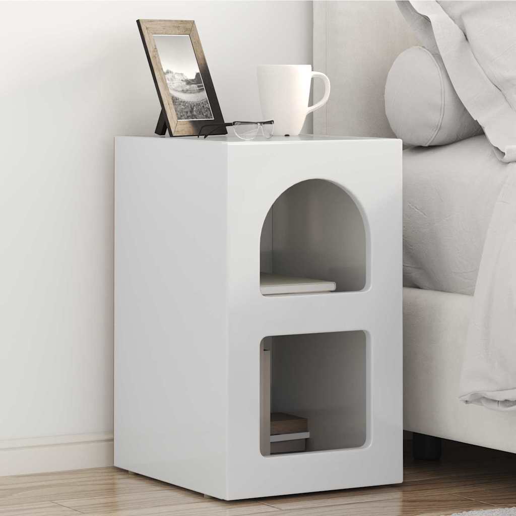 vidaXL Nachtkastje 2 pcs Wit 29,5 x 35 x 50 cm Bewerkt hout