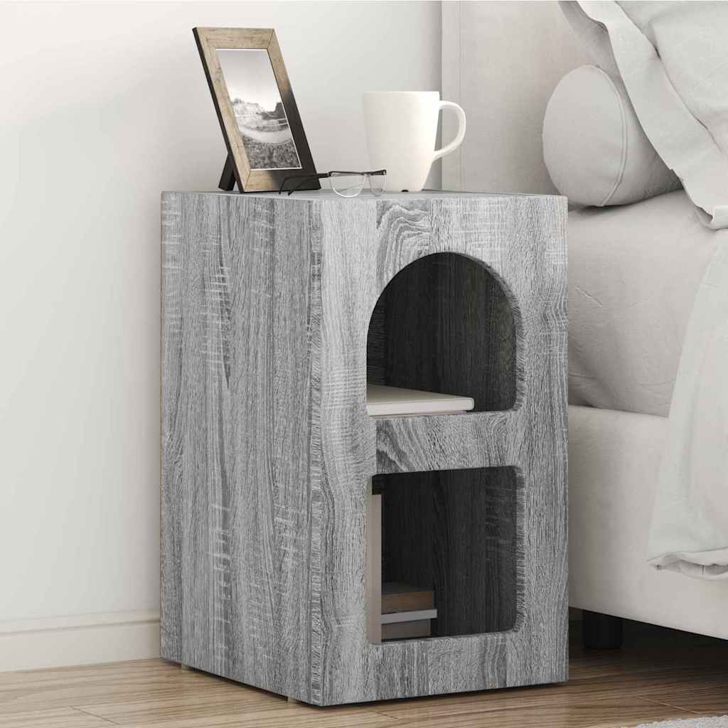 vidaXL Nachtkastje 2 pcs Wit 29,5 x 35 x 50 cm Bewerkt hout