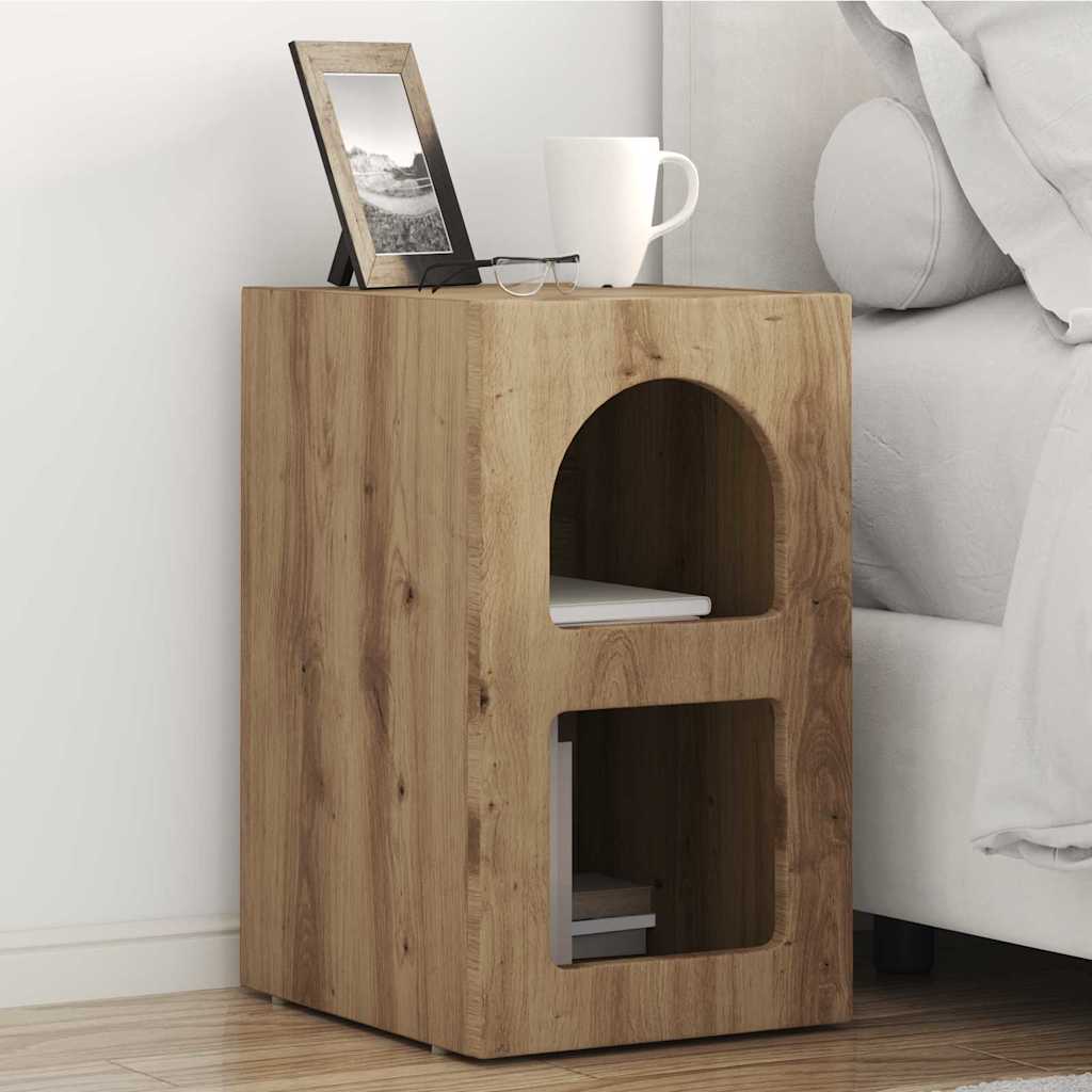 vidaXL Nachtkastje 2 pcs Wit 29,5 x 35 x 50 cm Bewerkt hout