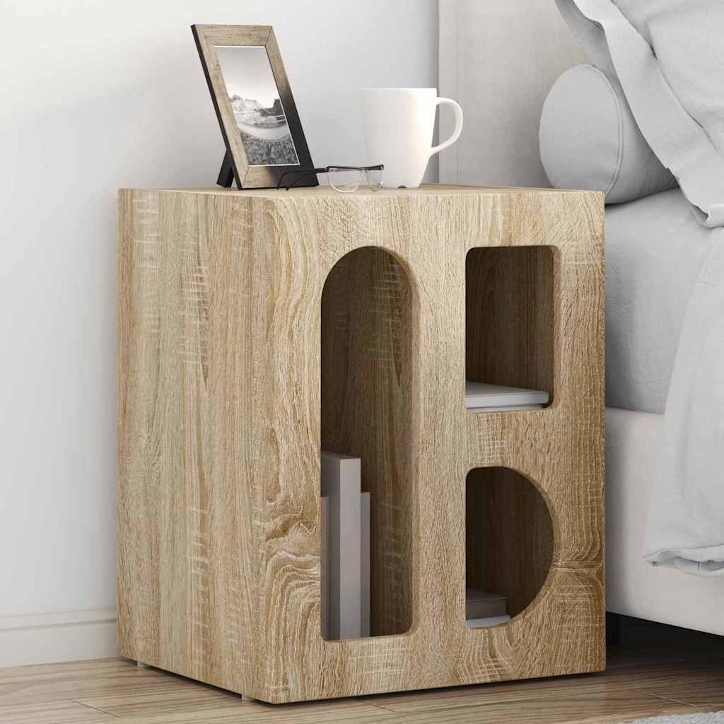 vidaXL Nachtkastje Wit 40 x 35 x 50 cm Bewerkt hout