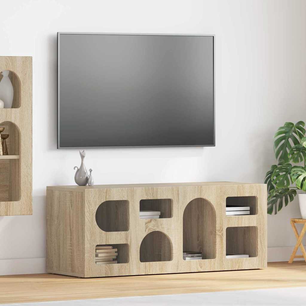 vidaXL TV-kast Wit 100 x 35 x 40 cm Bewerkt hout