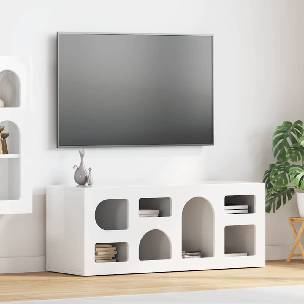 vidaXL TV-kast Wit 100 x 35 x 40 cm Bewerkt hout