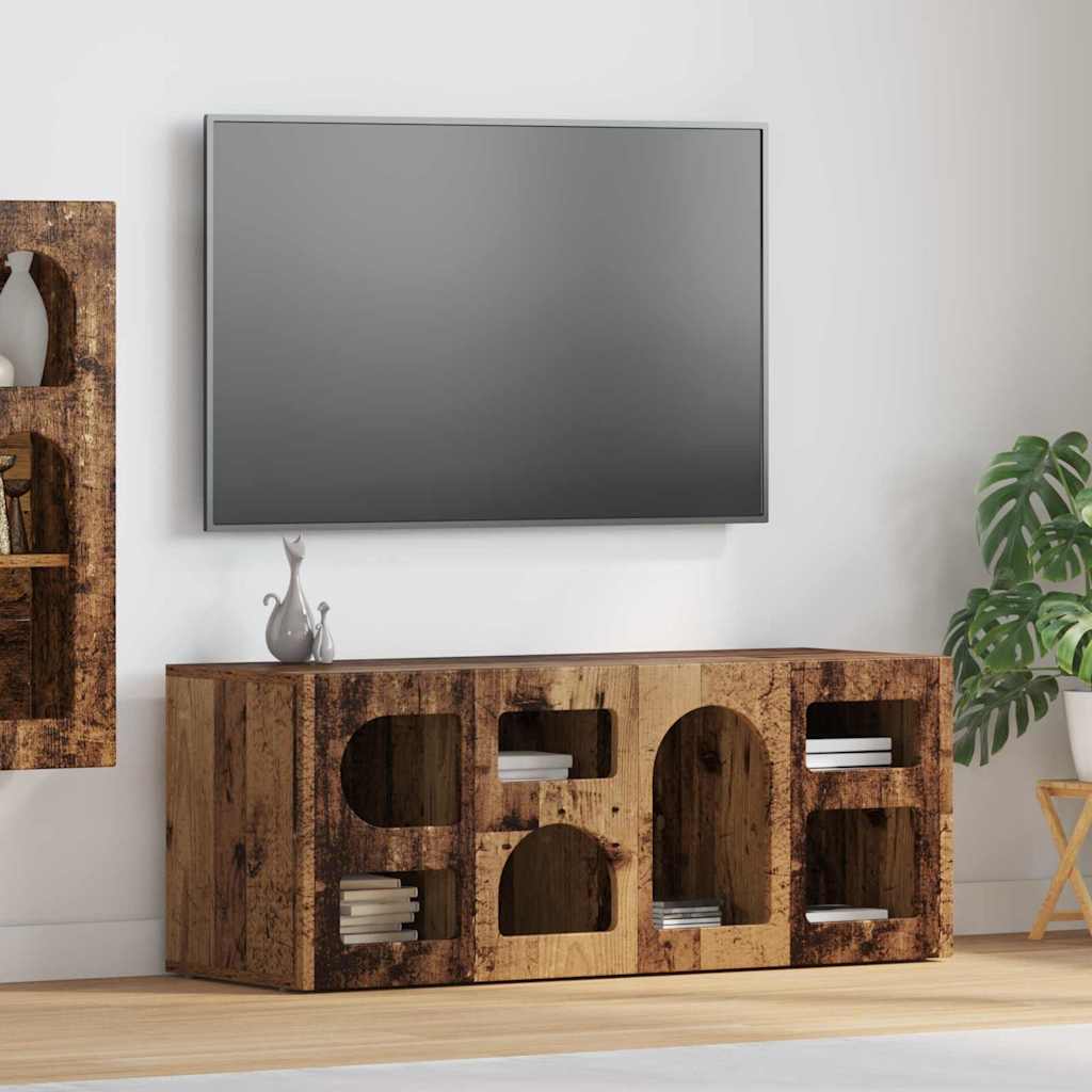 vidaXL TV-kast Wit 100 x 35 x 40 cm Bewerkt hout