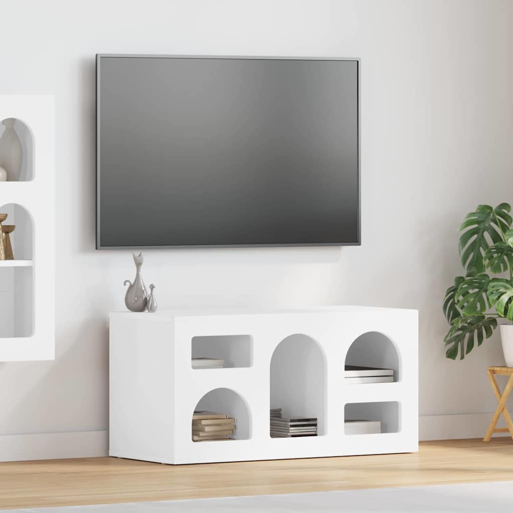 vidaXL TV-kast Wit 80 x 35 x 40 cm Bewerkt hout