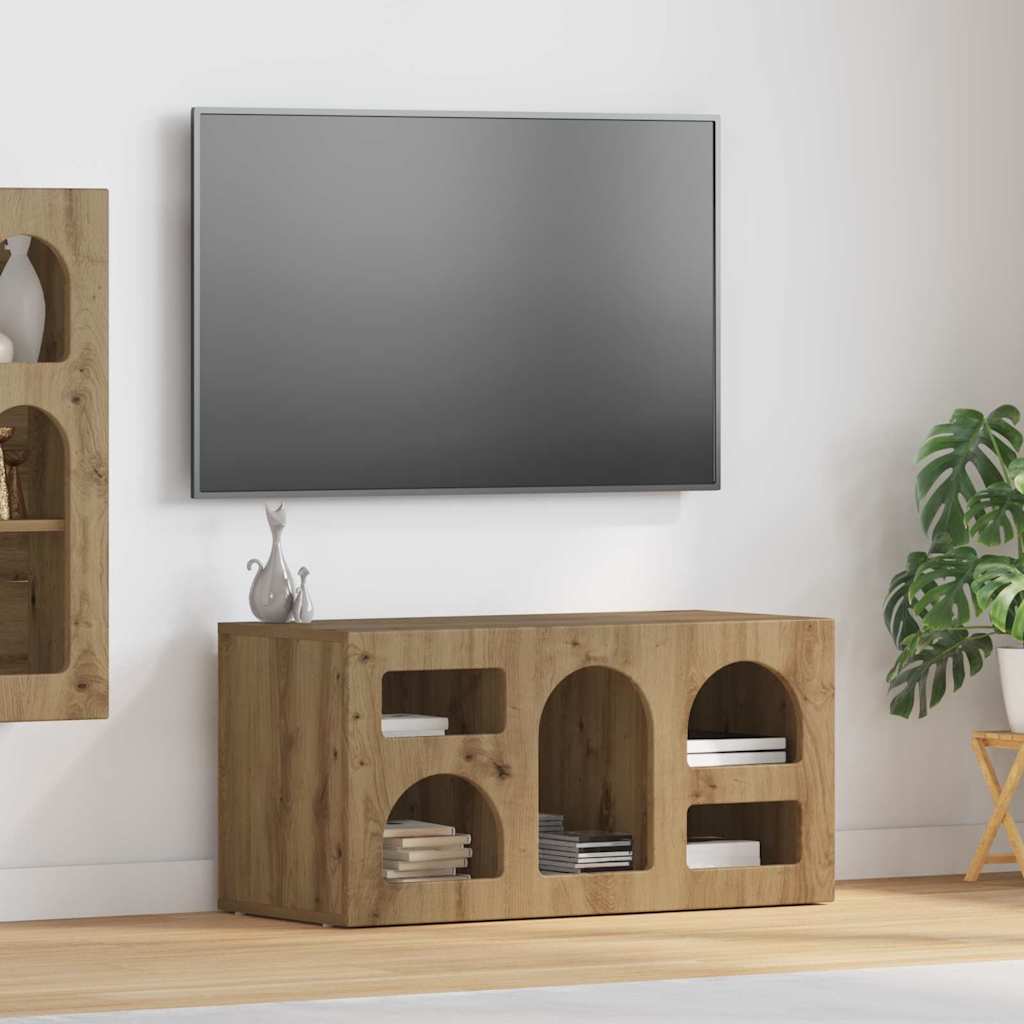 vidaXL TV-kast Wit 80 x 35 x 40 cm Bewerkt hout