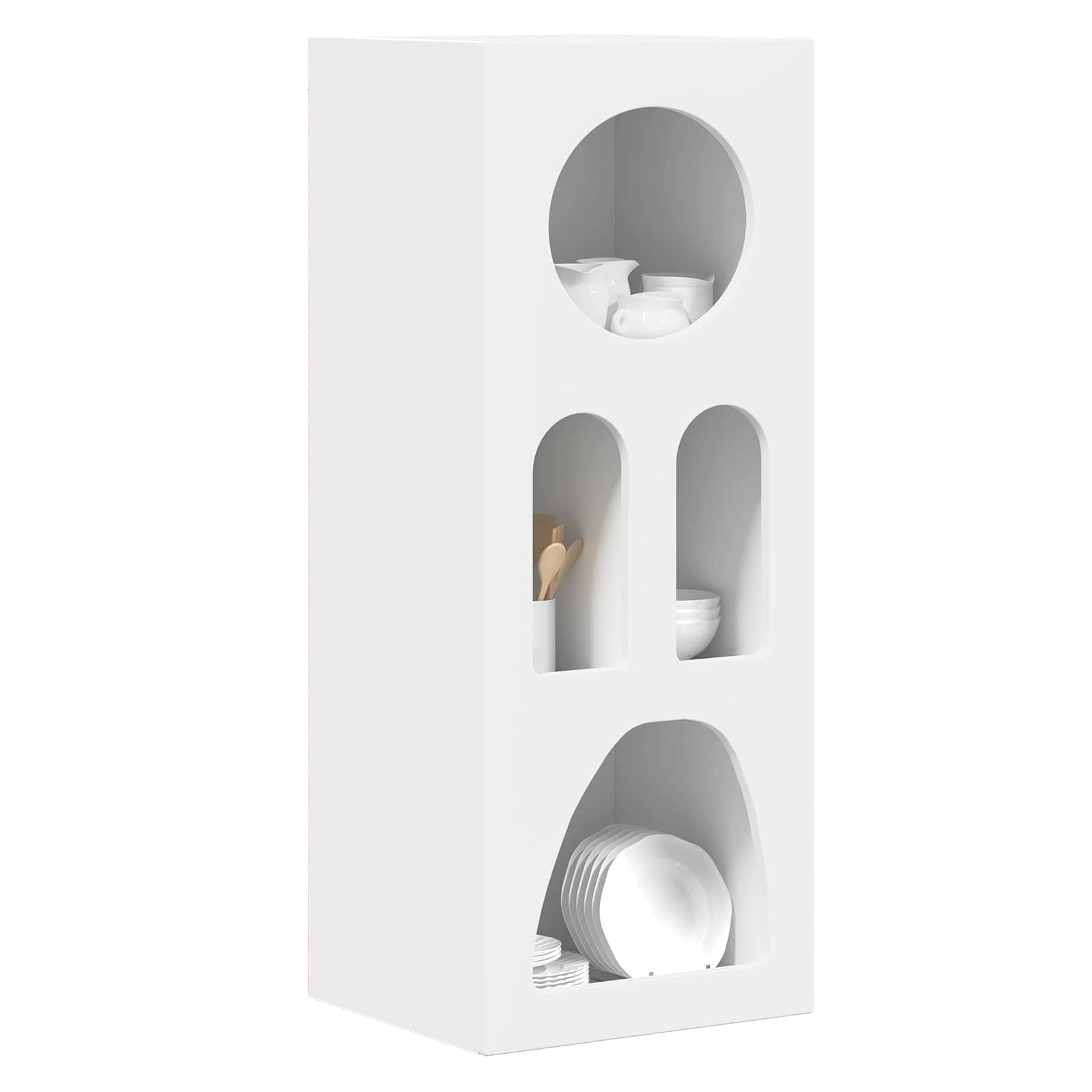 vidaXL Dressoir Wit 40 x 35 x 100,5 cm Bewerkt hout