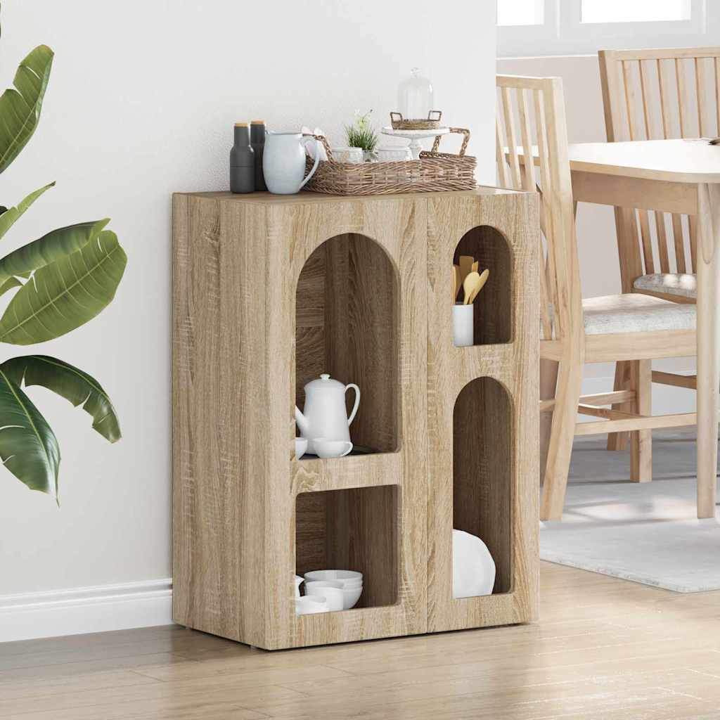 vidaXL Dressoir Wit 59 x 35 x 80.5 cm Bewerkt hout