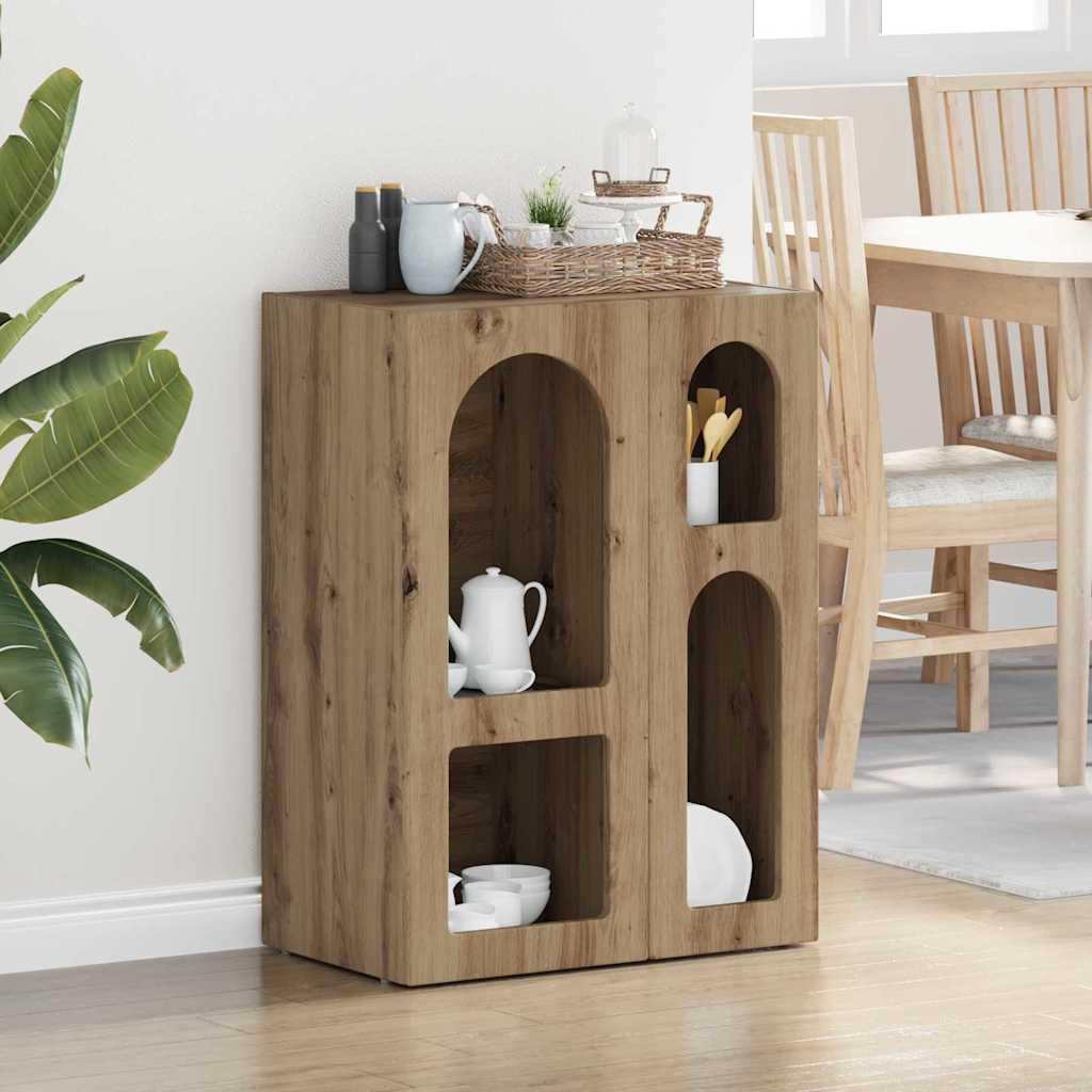 vidaXL Dressoir Wit 59 x 35 x 80.5 cm Bewerkt hout