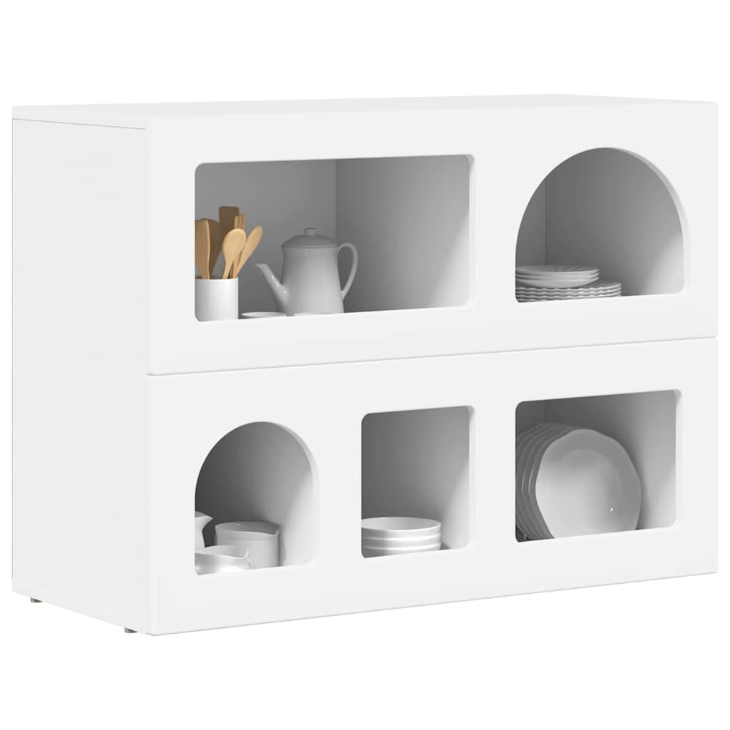 vidaXL Dressoir Wit 80,5 x 35 x 59 cm Bewerkt hout