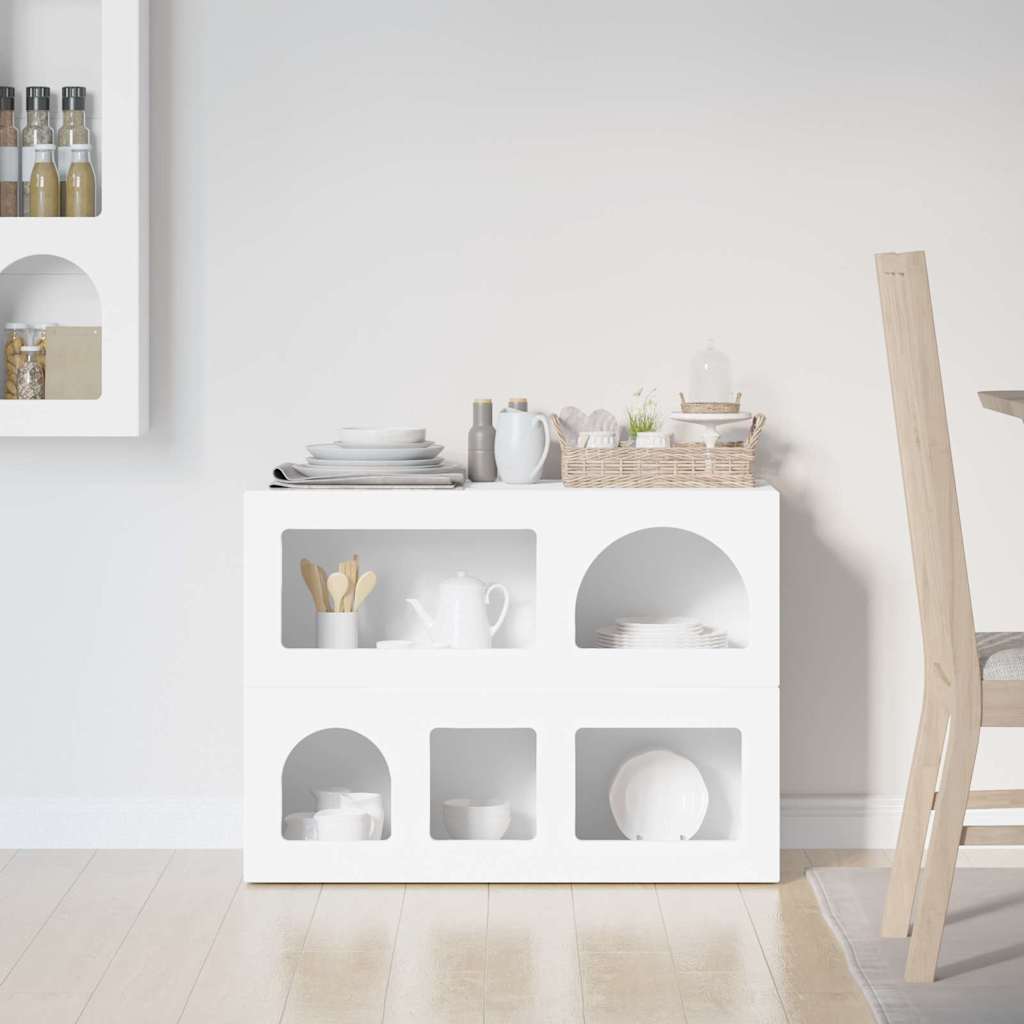 vidaXL Dressoir Wit 80,5 x 35 x 59 cm Bewerkt hout