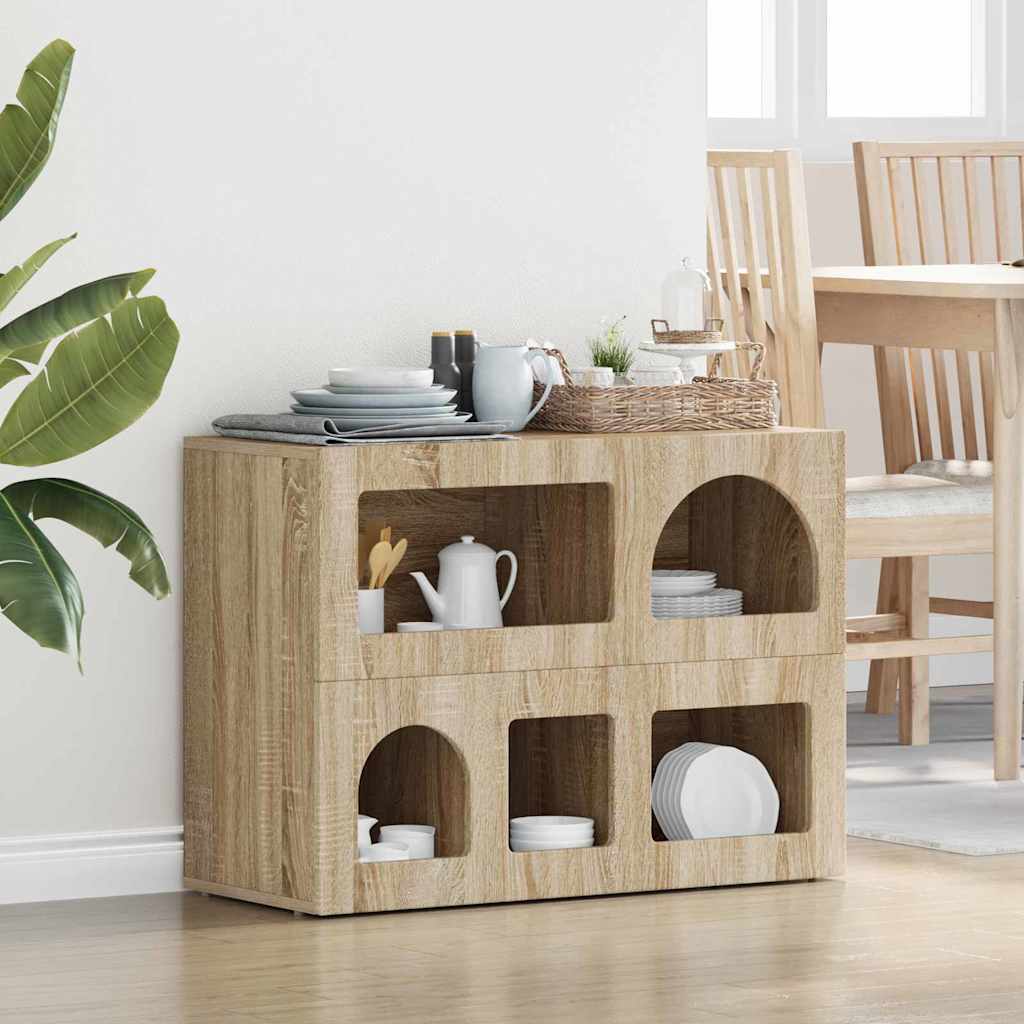 vidaXL Dressoir Wit 80,5 x 35 x 59 cm Bewerkt hout