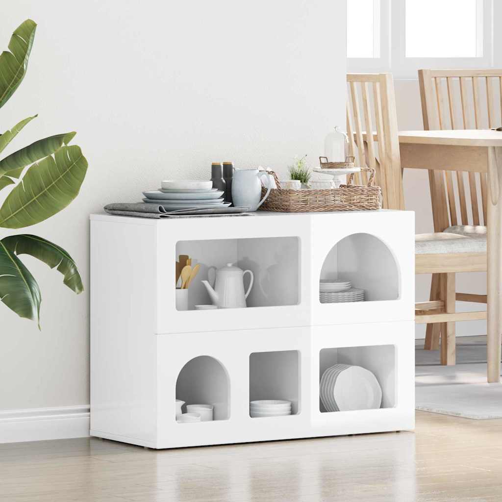 vidaXL Dressoir Wit 80,5 x 35 x 59 cm Bewerkt hout