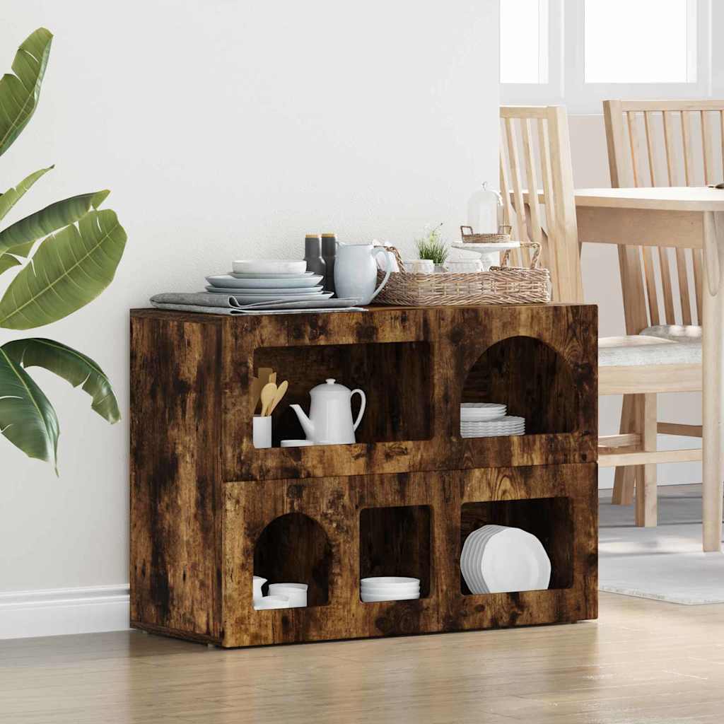 vidaXL Dressoir Wit 80,5 x 35 x 59 cm Bewerkt hout