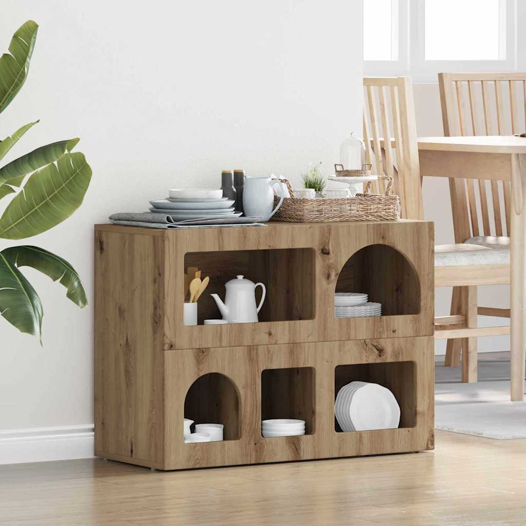 vidaXL Dressoir Wit 80,5 x 35 x 59 cm Bewerkt hout