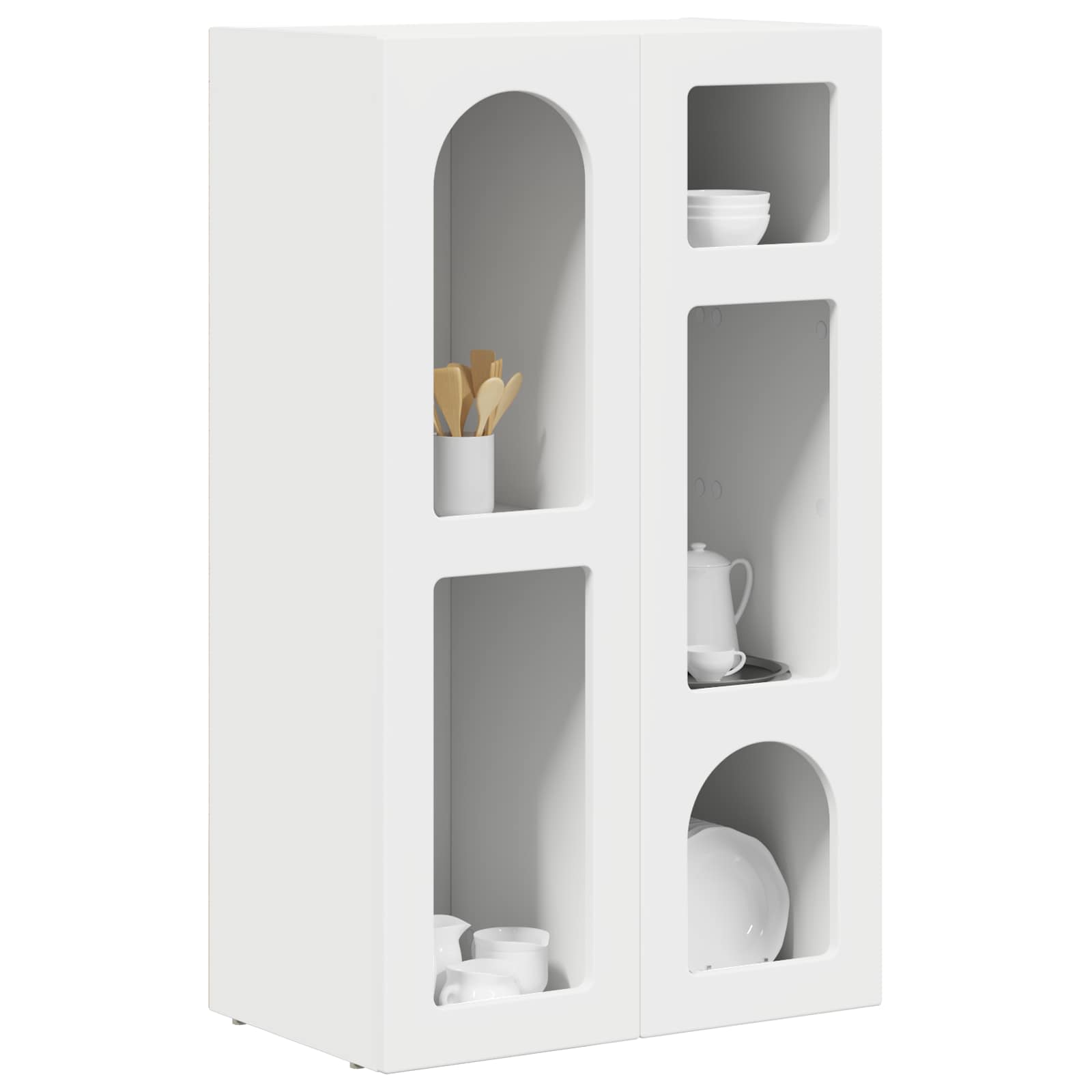 vidaXL Dressoir Wit 59 x 35 x 100,5 cm Bewerkt hout