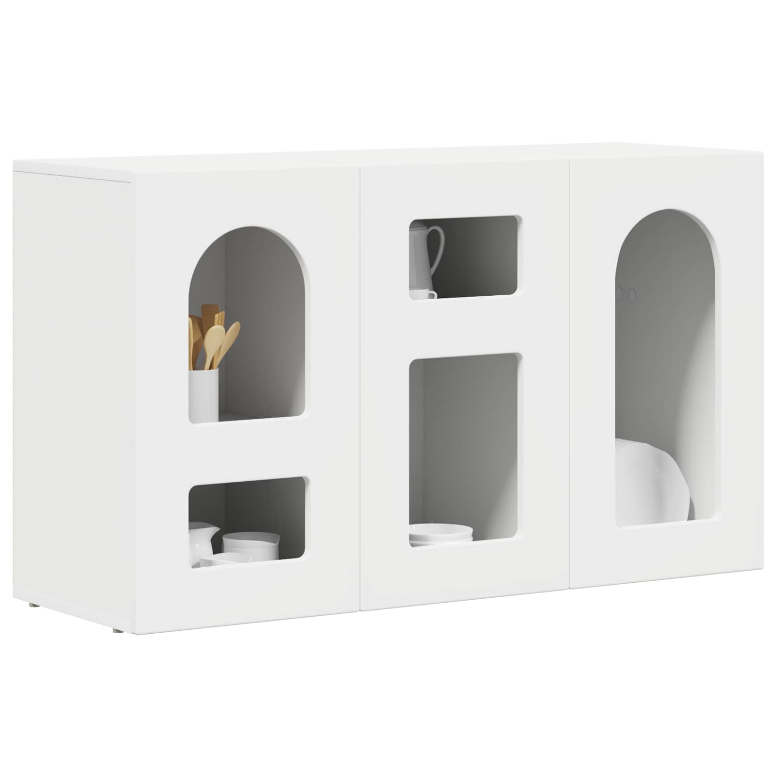 vidaXL Dressoir Wit 100 x 35 x 59 cm Bewerkt hout