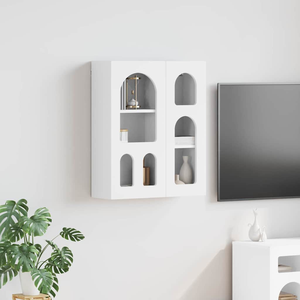 vidaXL Hangkast met plank Wit 59 x 20 x 71.5 cm Bewerkt hout