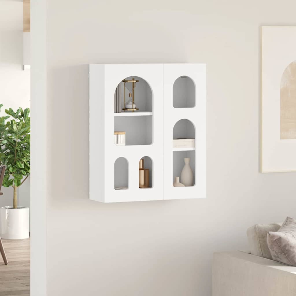 vidaXL Hangkast met plank Wit 59 x 20 x 71.5 cm Bewerkt hout