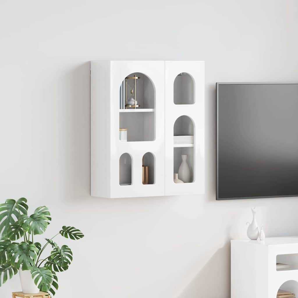 vidaXL Hangkast met plank Wit 59 x 20 x 71.5 cm Bewerkt hout