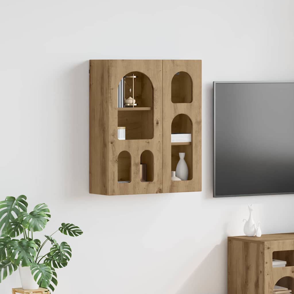 vidaXL Hangkast met plank Wit 59 x 20 x 71.5 cm Bewerkt hout