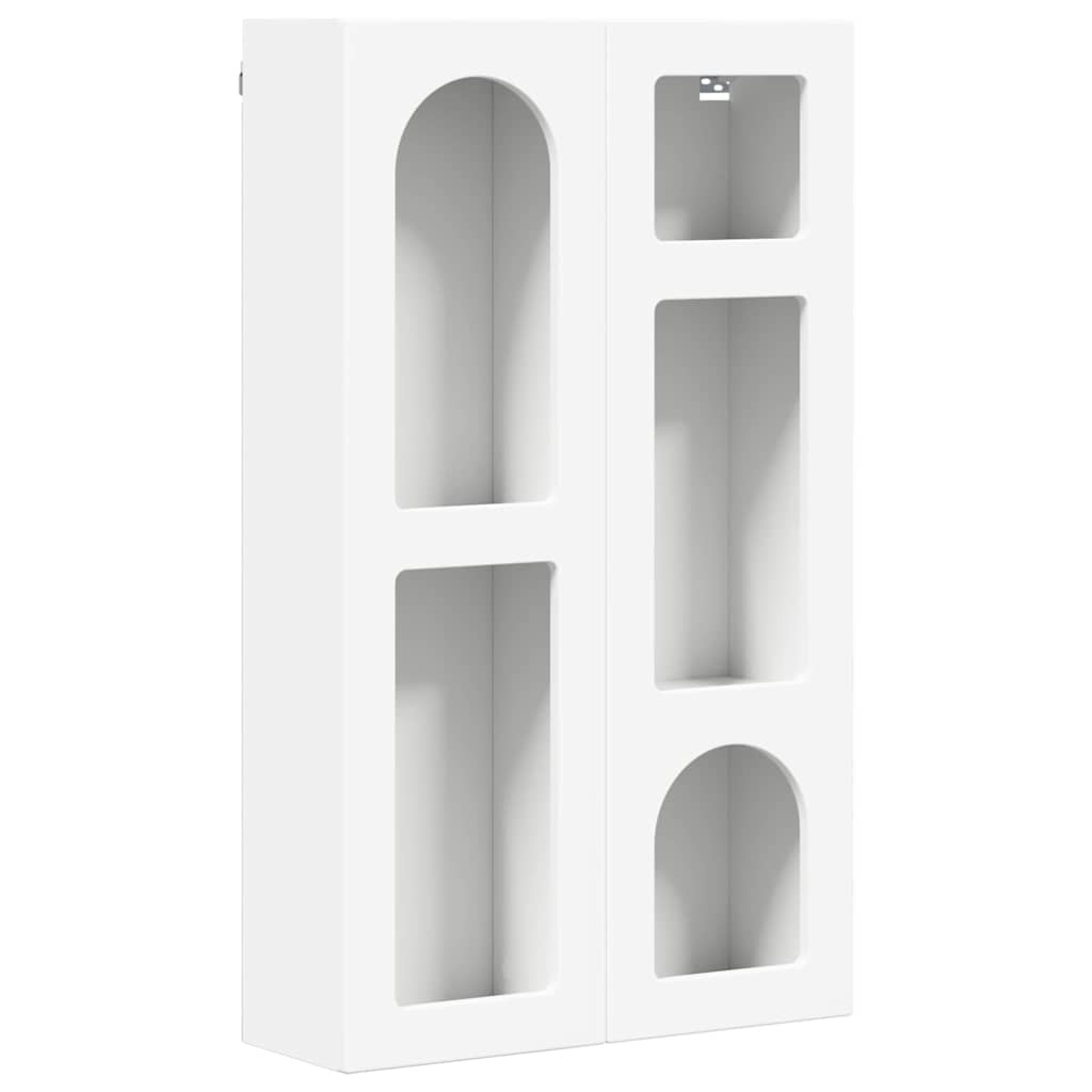vidaXL Hangkast met plank met opslag Wit 59 x 20 x 100 cm Bewerkt hout