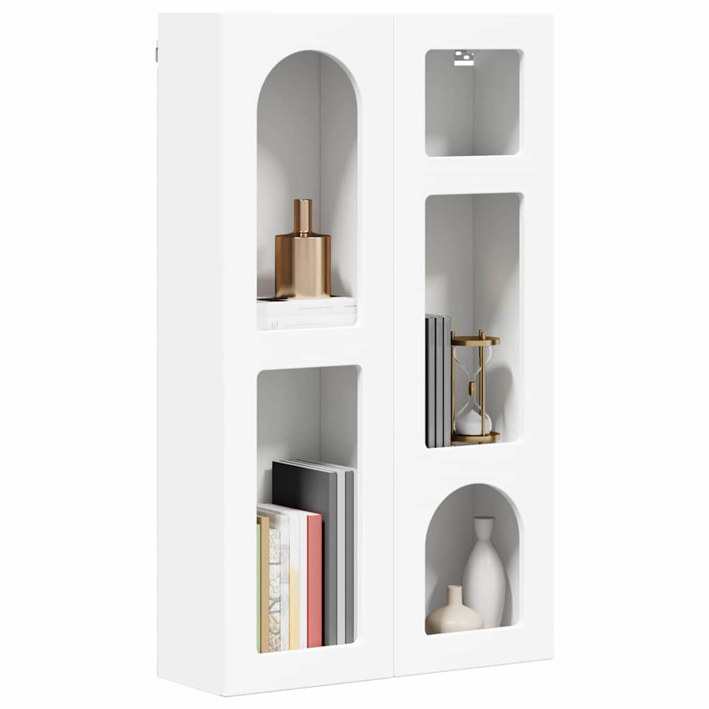 vidaXL Hangkast met plank met opslag Wit 59 x 20 x 100 cm Bewerkt hout