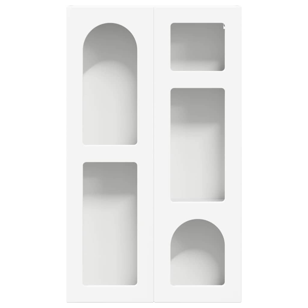 vidaXL Hangkast met plank met opslag Wit 59 x 20 x 100 cm Bewerkt hout