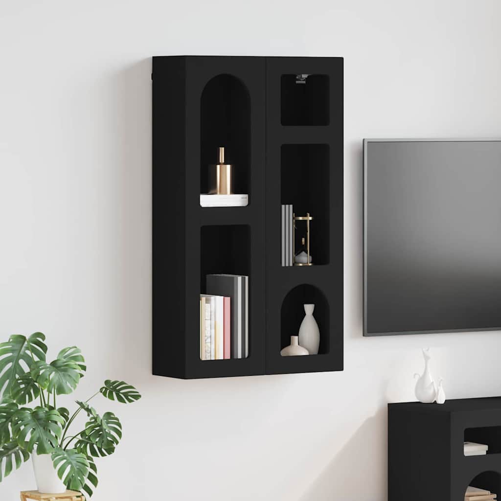 vidaXL Hangkast met plank met opslag Wit 59 x 20 x 100 cm Bewerkt hout