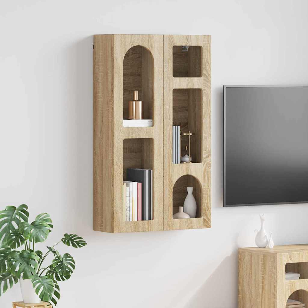 vidaXL Hangkast met plank met opslag Wit 59 x 20 x 100 cm Bewerkt hout