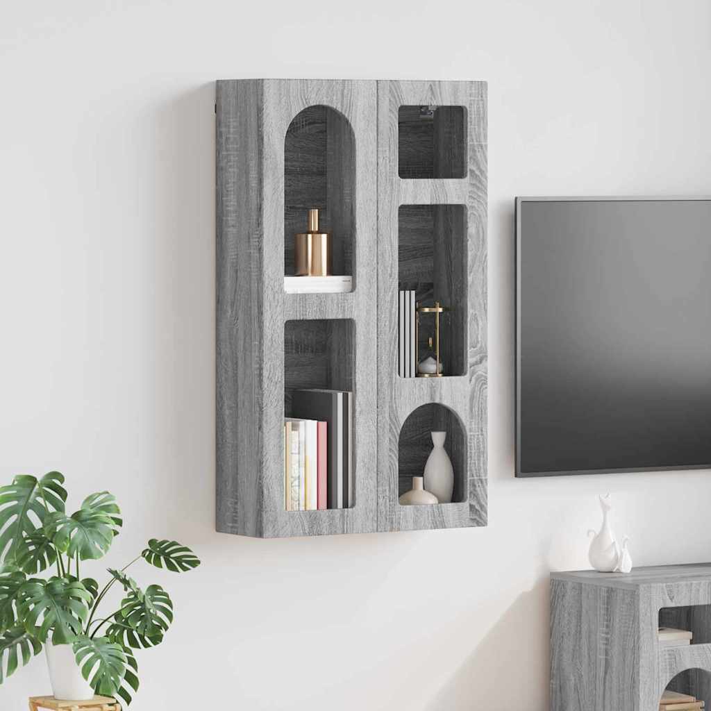 vidaXL Hangkast met plank met opslag Wit 59 x 20 x 100 cm Bewerkt hout