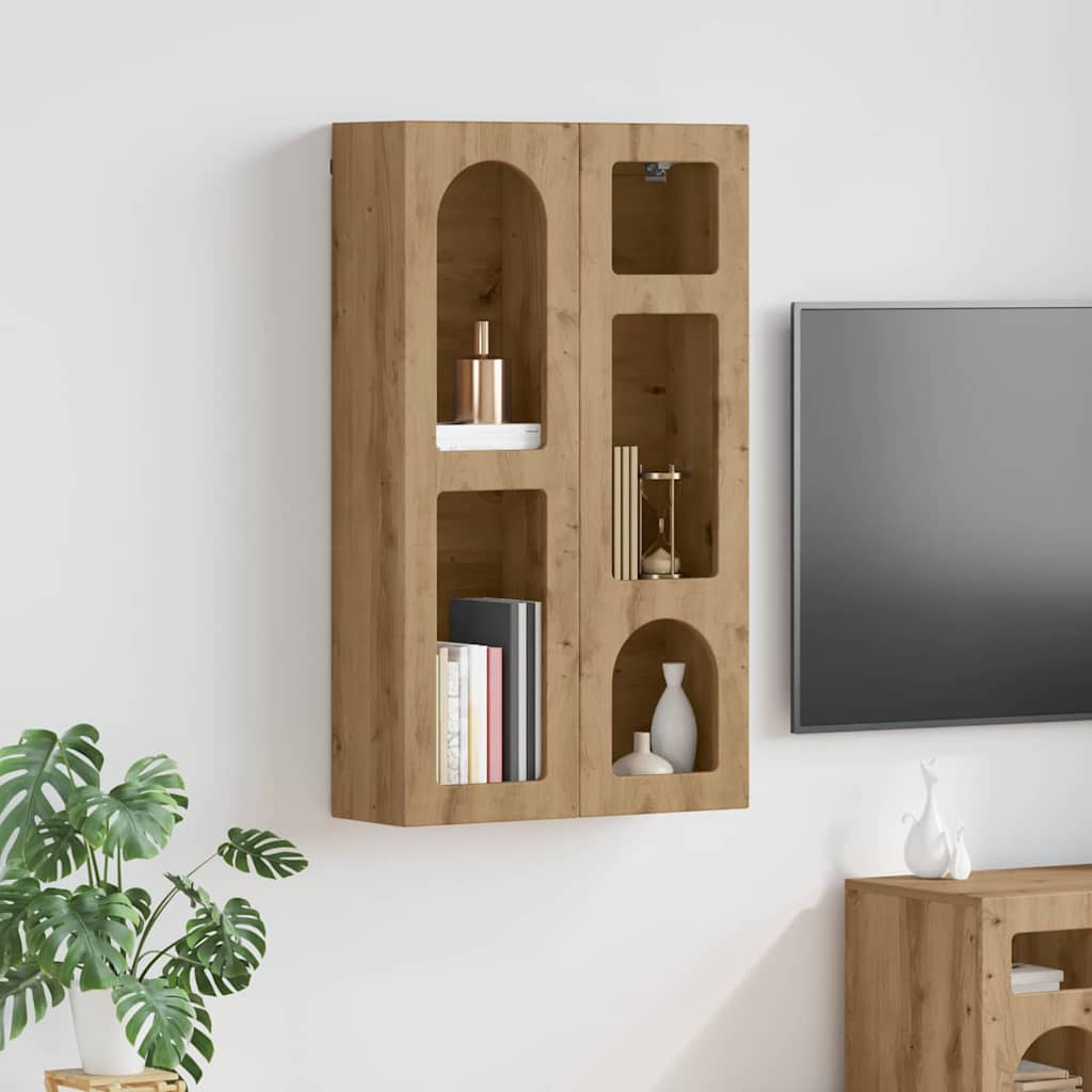 vidaXL Hangkast met plank met opslag Wit 59 x 20 x 100 cm Bewerkt hout