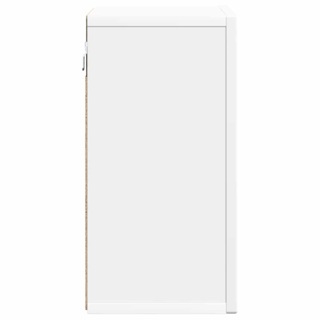 vidaXL Hangkast met plank met opslag Wit 60 x 20 x 40 cm Bewerkt hout