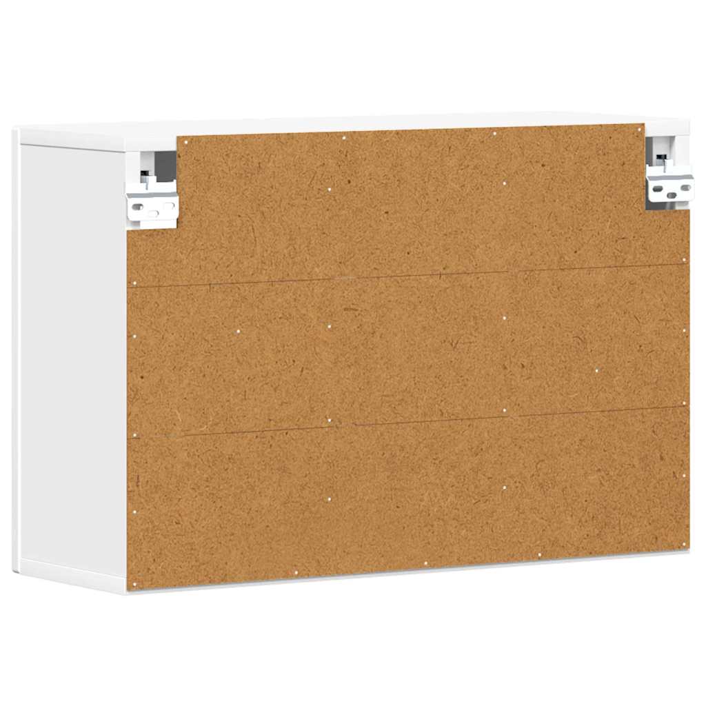 vidaXL Hangkast met plank met opslag Wit 60 x 20 x 40 cm Bewerkt hout