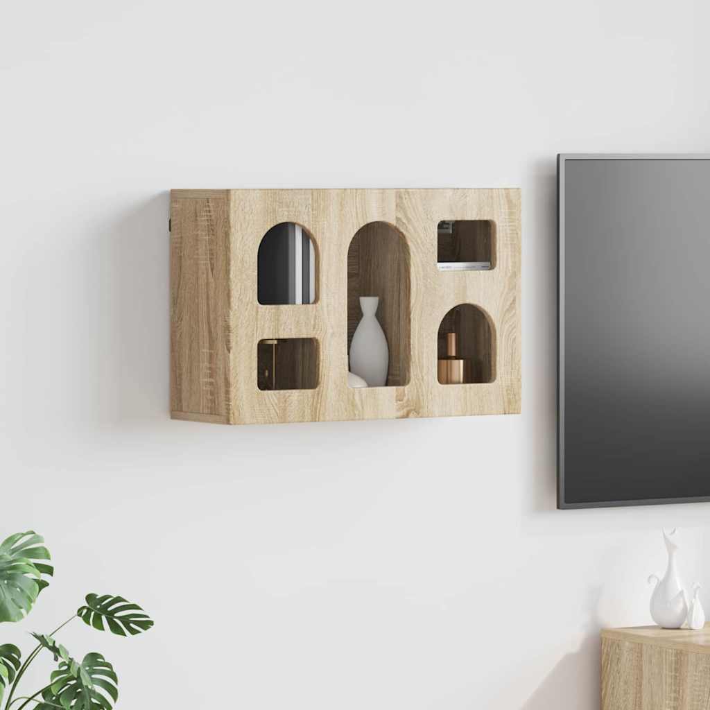 vidaXL Hangkast met plank met opslag Wit 60 x 20 x 40 cm Bewerkt hout