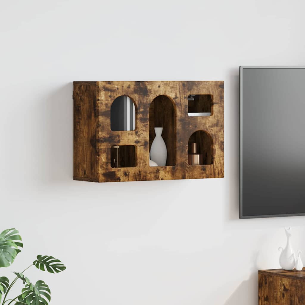 vidaXL Hangkast met plank met opslag Wit 60 x 20 x 40 cm Bewerkt hout