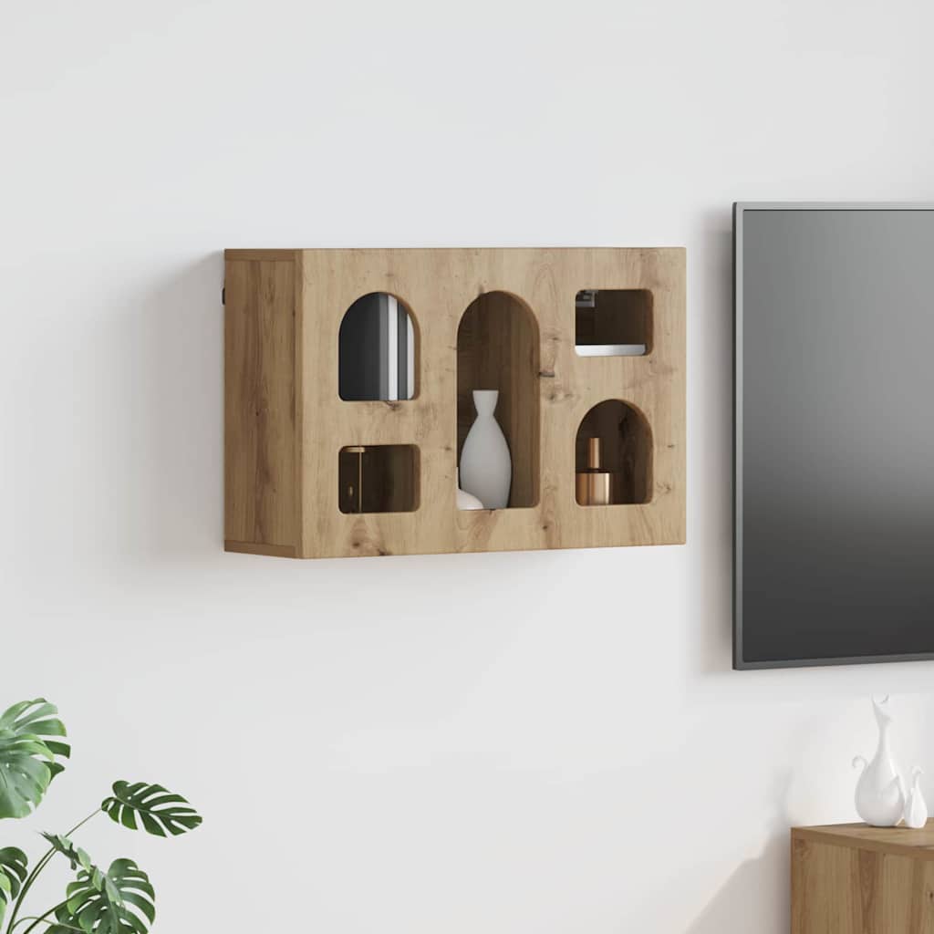vidaXL Hangkast met plank met opslag Wit 60 x 20 x 40 cm Bewerkt hout