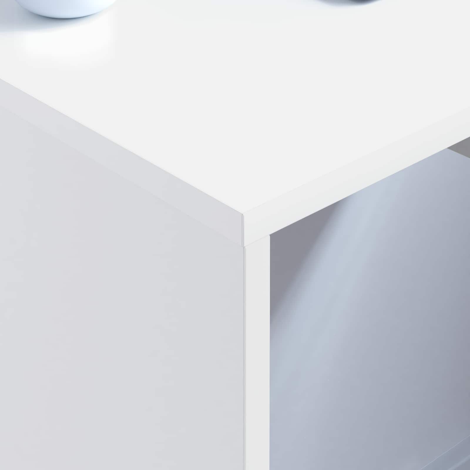 vidaXL Aan de muur bevestigd bureau Wit 100 x 45 x 30 cm Bewerkt hout