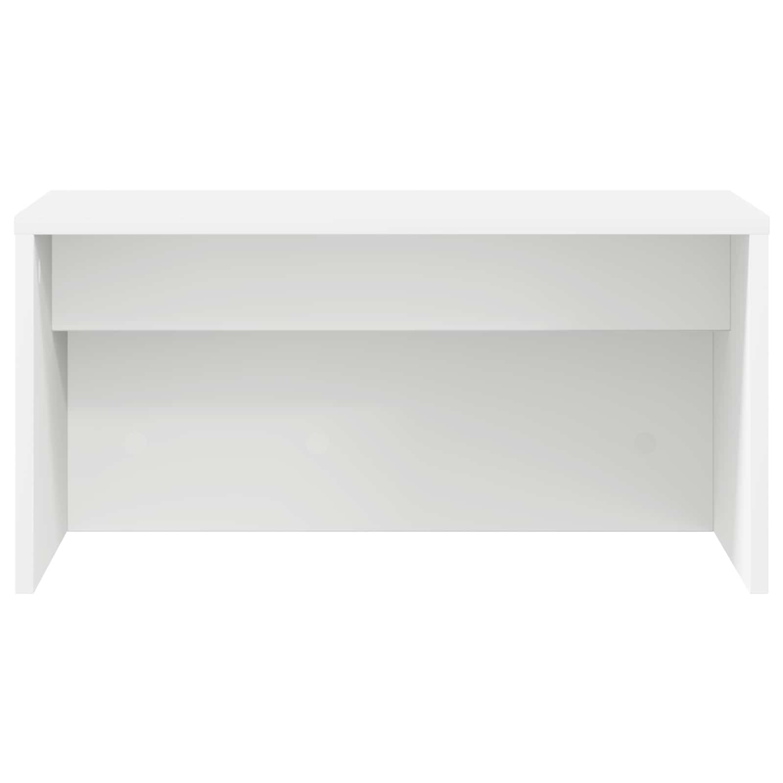 vidaXL Aan de muur bevestigd bureau Wit 100 x 45 x 30 cm Bewerkt hout