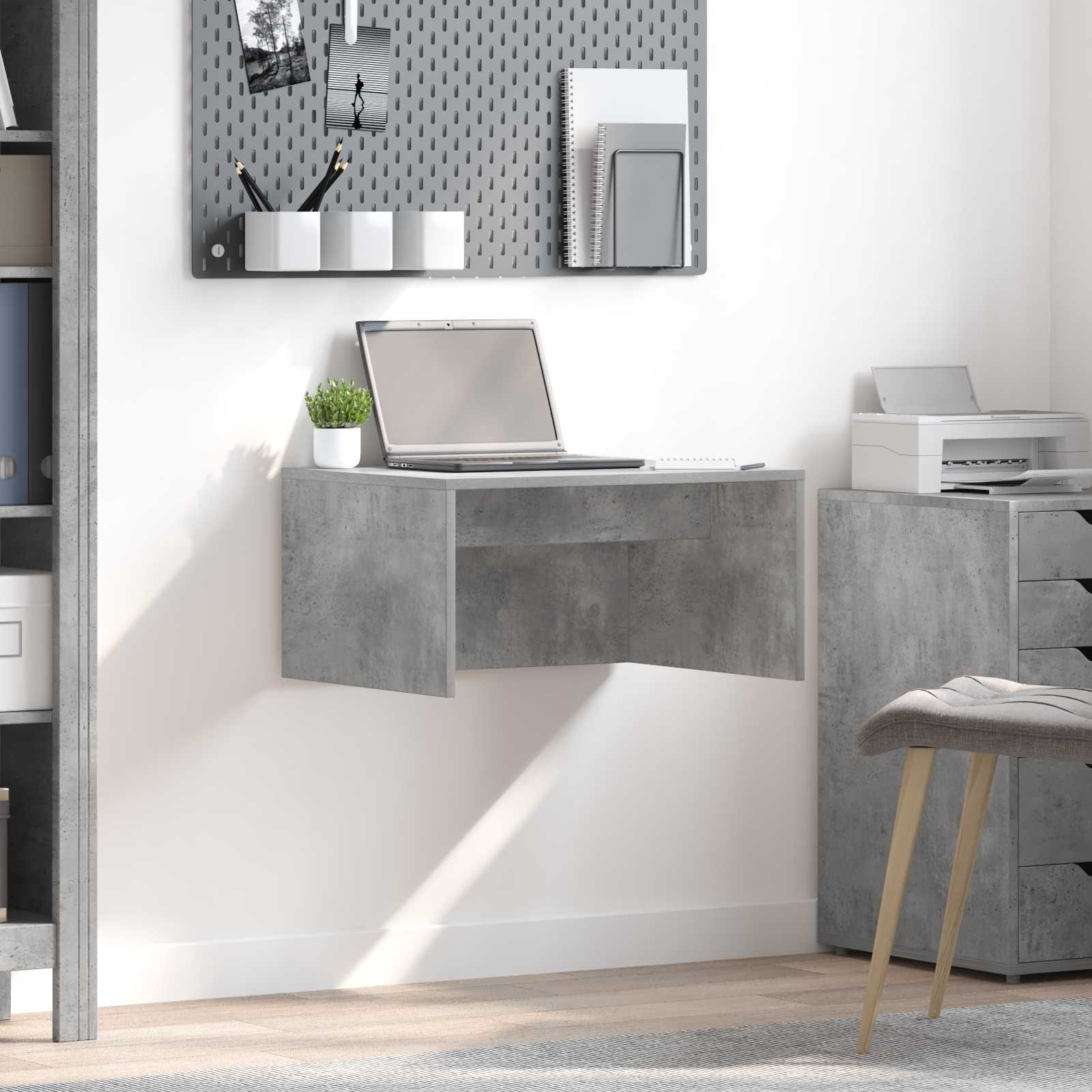vidaXL Aan de muur bevestigd bureau Wit 100 x 45 x 30 cm Bewerkt hout