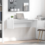 vidaXL Aan de muur bevestigd bureau Wit 100 x 45 x 30 cm Bewerkt hout