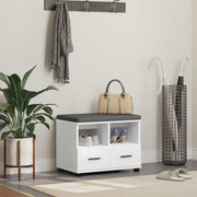 vidaXL Halbank Wit 60 x 38 x 46 cm Spaanplaat en Bekledingsstof