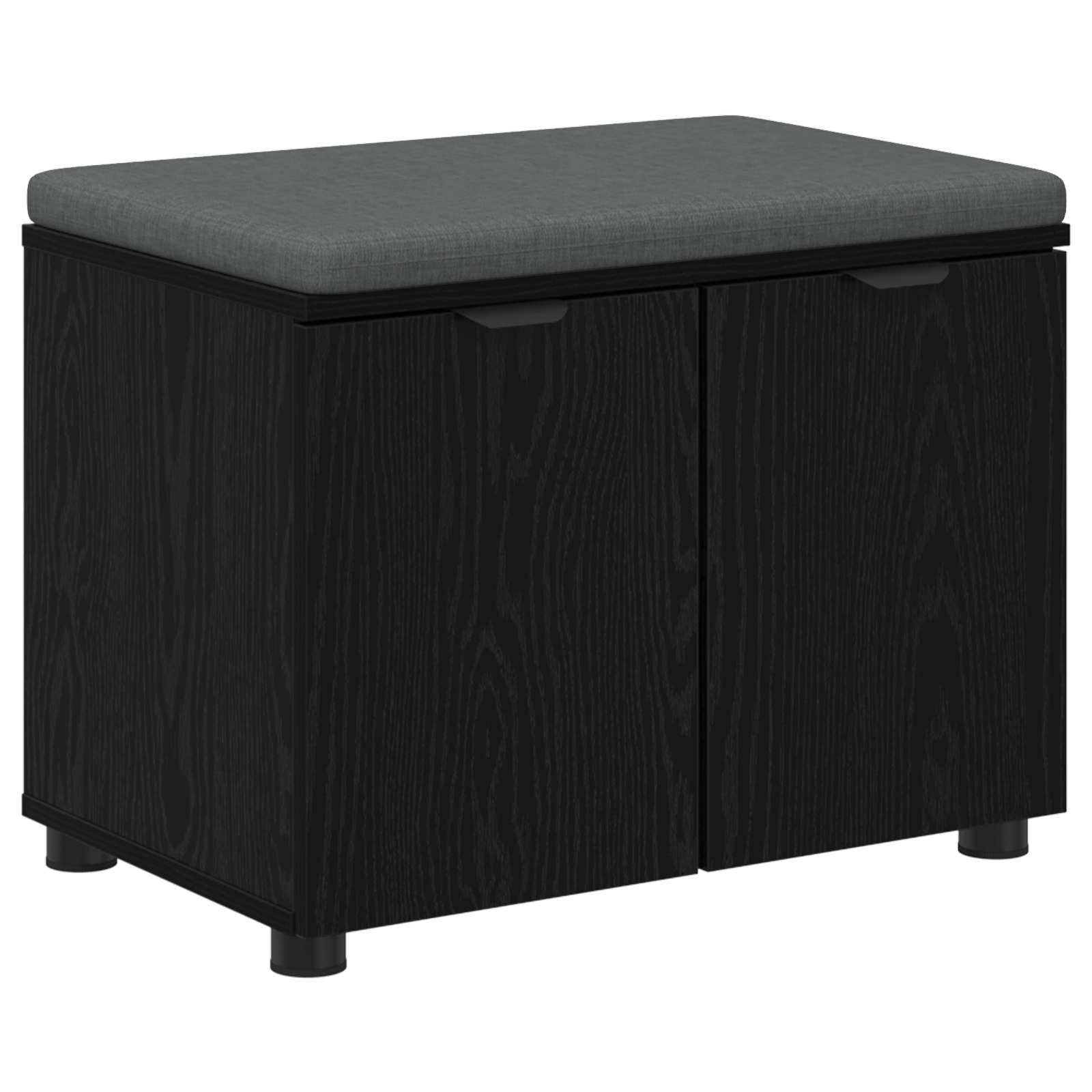 vidaXL Halbank met kussen met opslag met de deur Wit 60 x 38 x 46 cm