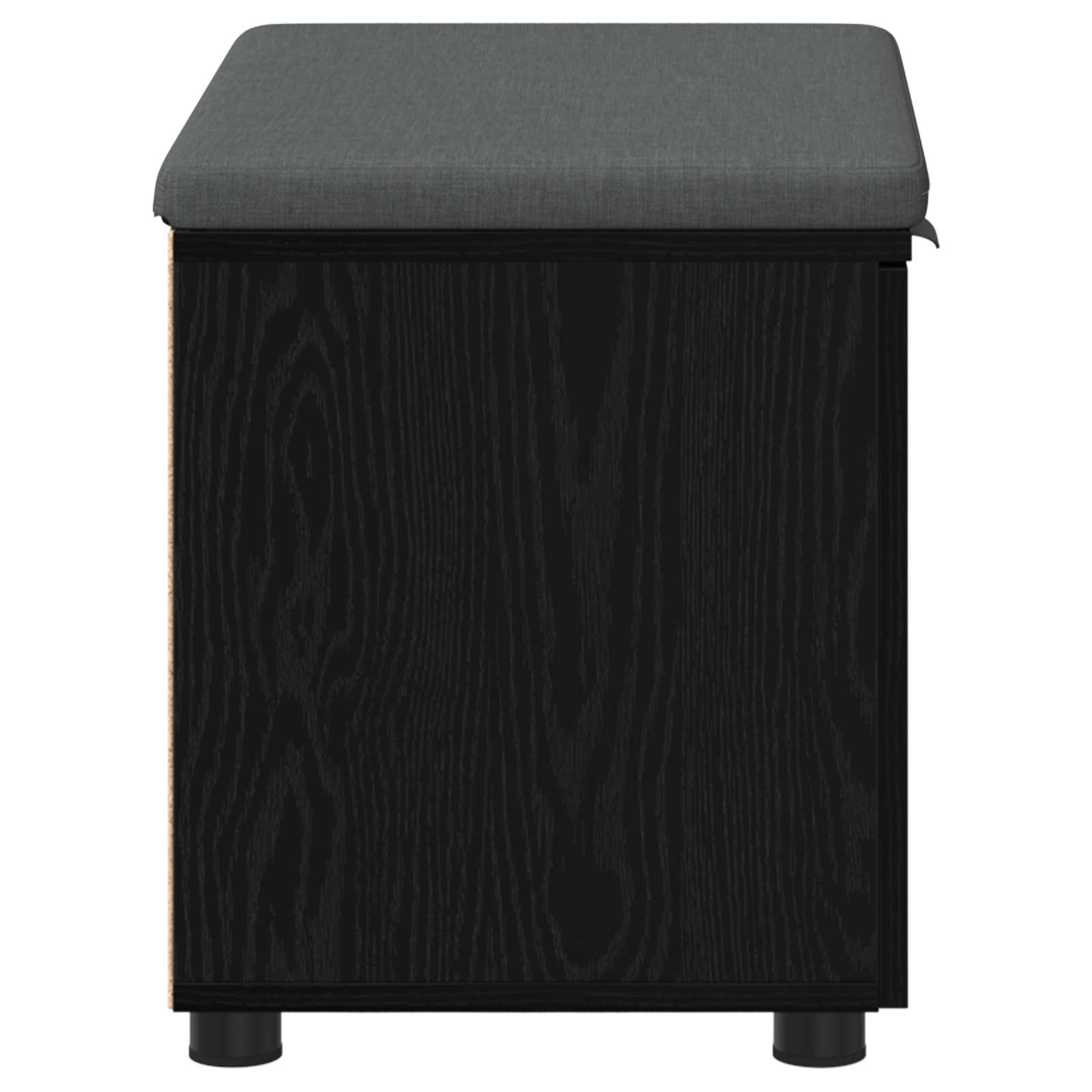 vidaXL Halbank met kussen met opslag met de deur Wit 60 x 38 x 46 cm