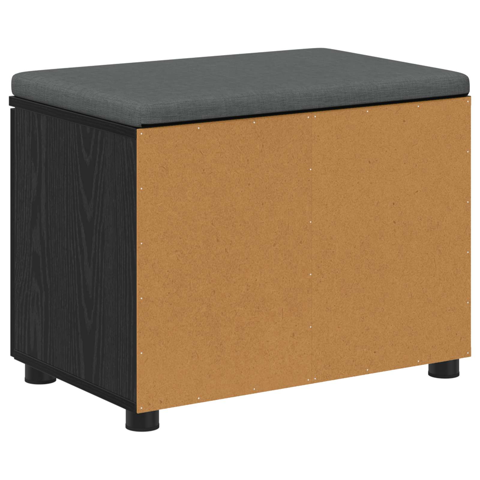 vidaXL Halbank met kussen met opslag met de deur Wit 60 x 38 x 46 cm