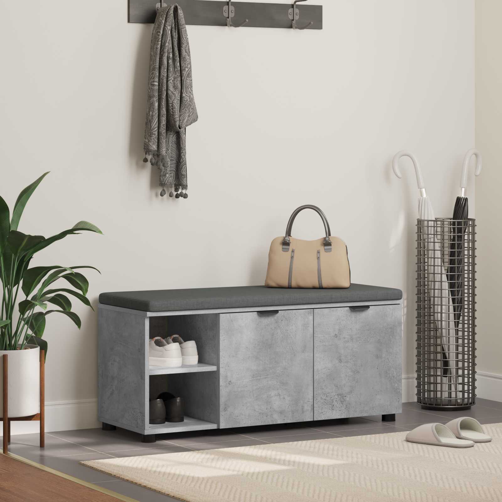 vidaXL Halbank met kussen Effen Wit 60 x 38 x 46 cm