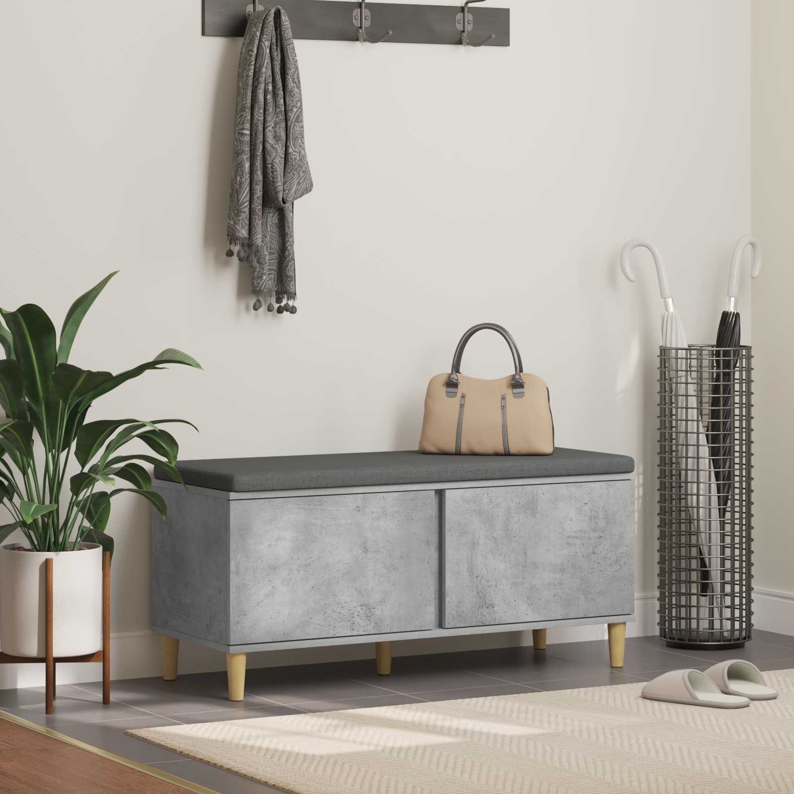 vidaXL Halbank met kussen met opslag met de deur Wit 60 x 38 x 46 cm