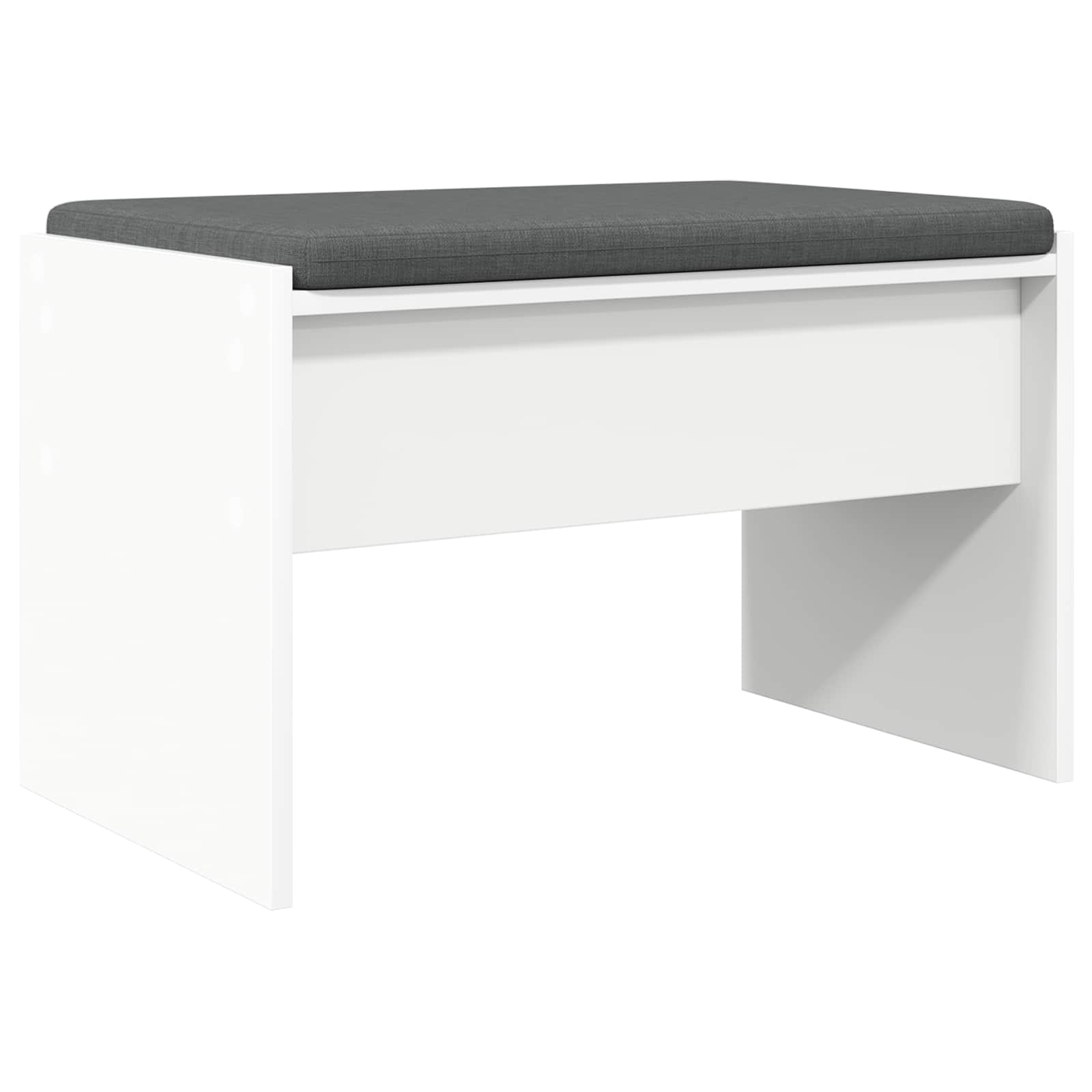 vidaXL Halbank met kussen Wit 60 x 38 x 46 cm
